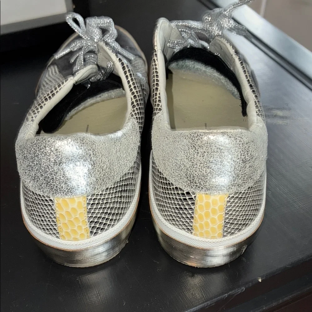 Dolce Vita Black and Silver Textured Sneakers